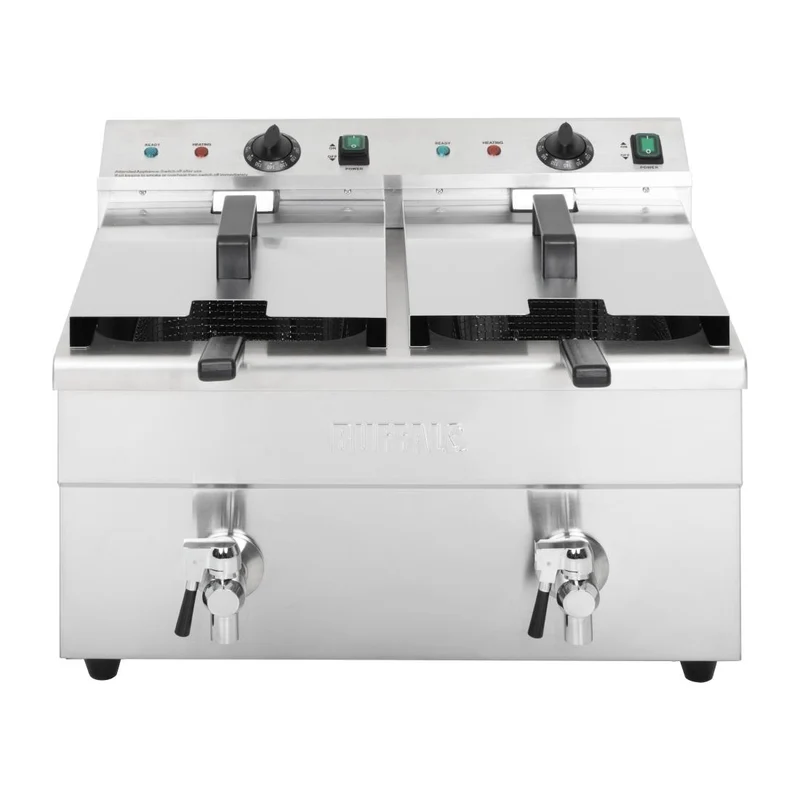 Friteuse induction double Buffalo 2 x 3 kW
