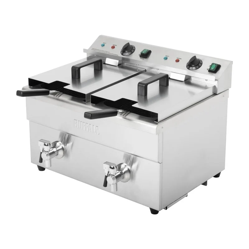 Friteuse induction double Buffalo 2 x 3 kW