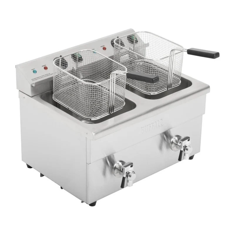 Friteuse induction double Buffalo 2 x 3 kW