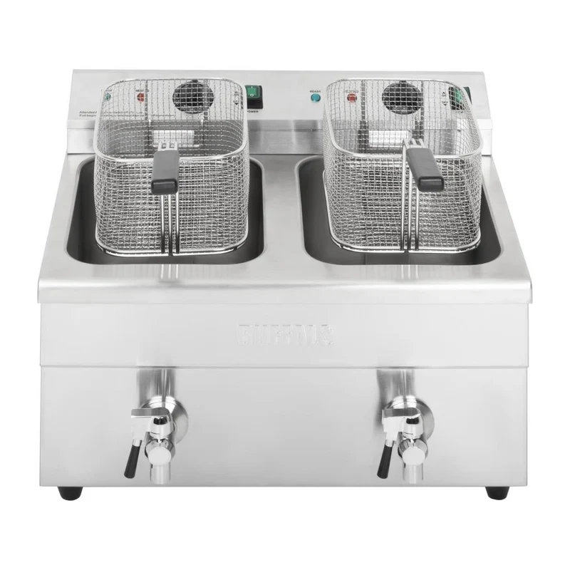 Friteuse induction double Buffalo 2 x 3 kW