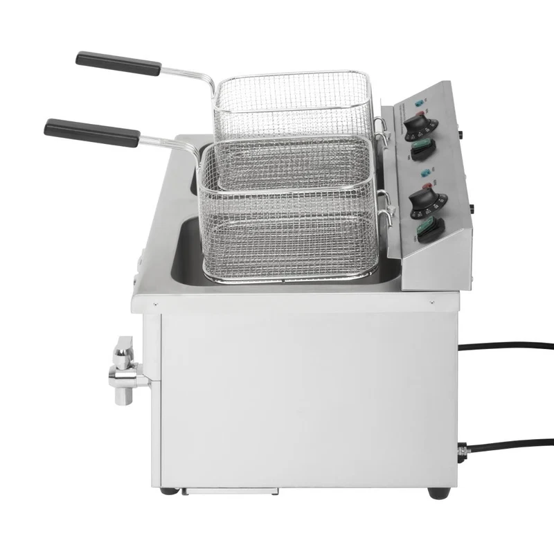 Friteuse induction double Buffalo 2 x 3 kW