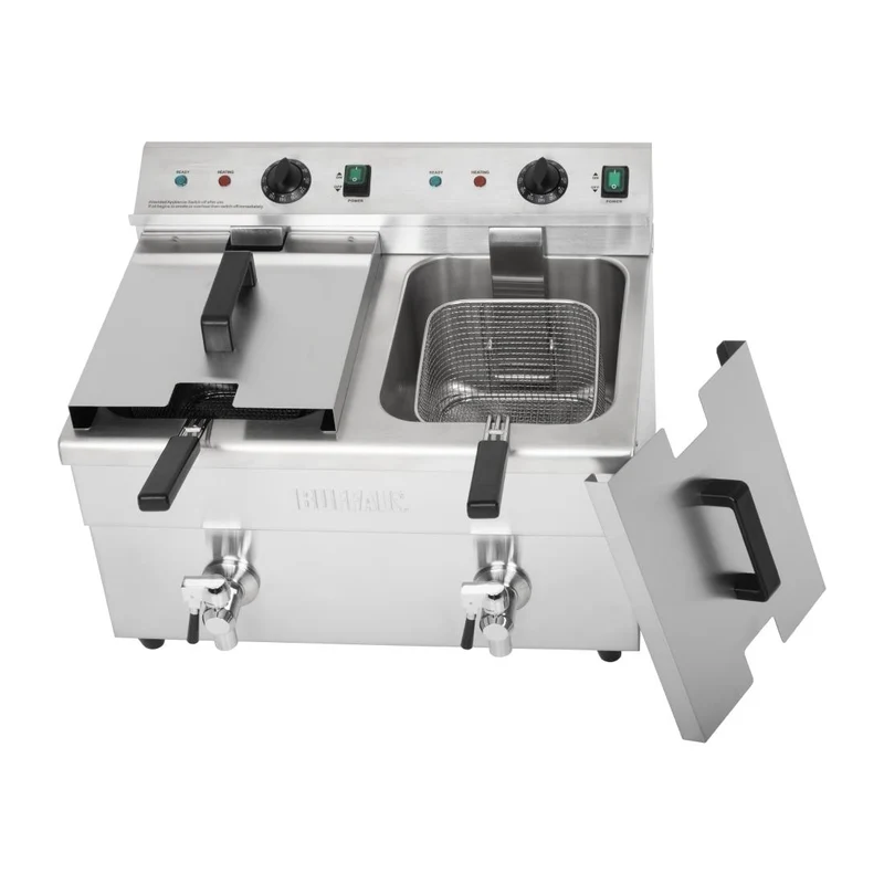 Friteuse induction double Buffalo 2 x 3 kW