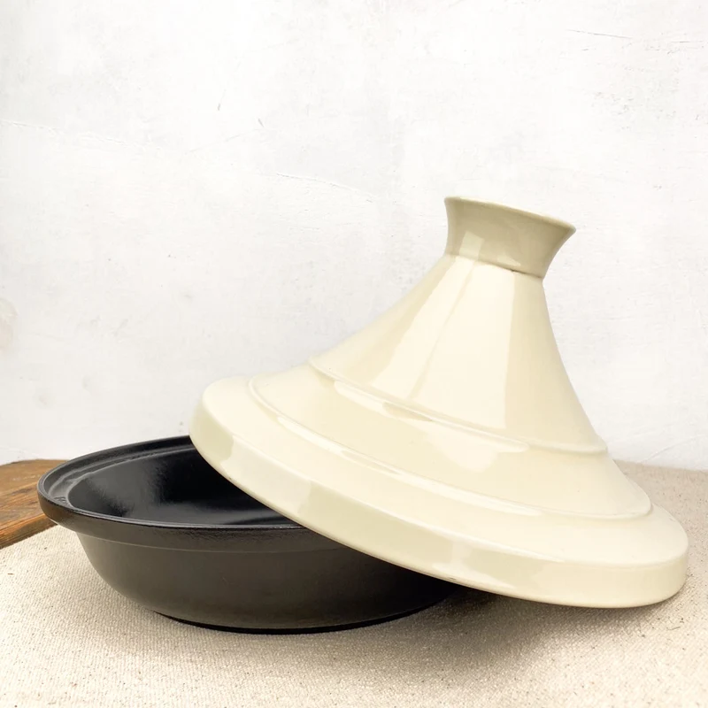 Tajine crème céramique et fonte
