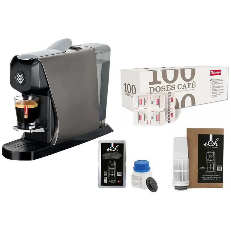 Pack Tranquillité Machine à café EOH avec accessoires et café - MALONGO