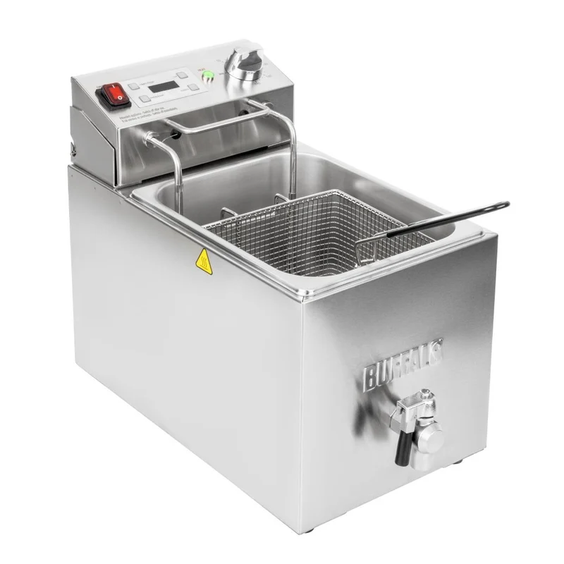 Friteuse électrique simple avec minuterie Buffalo 8L