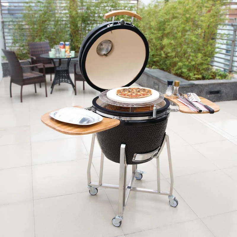 Barbecue kamado sur chariot avec tablettes Buffalo