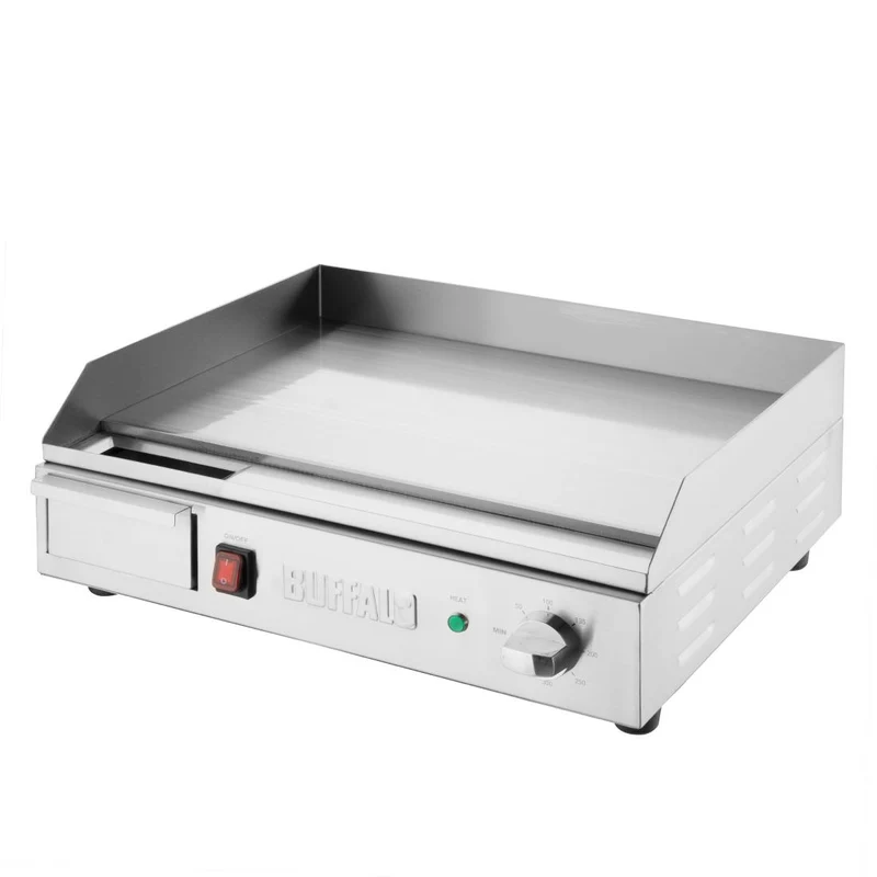 Plancha électrique en acier poli Buffalo