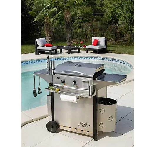 Couvercle inox à charnière pour plancha 600 – ROLLER GRILL
