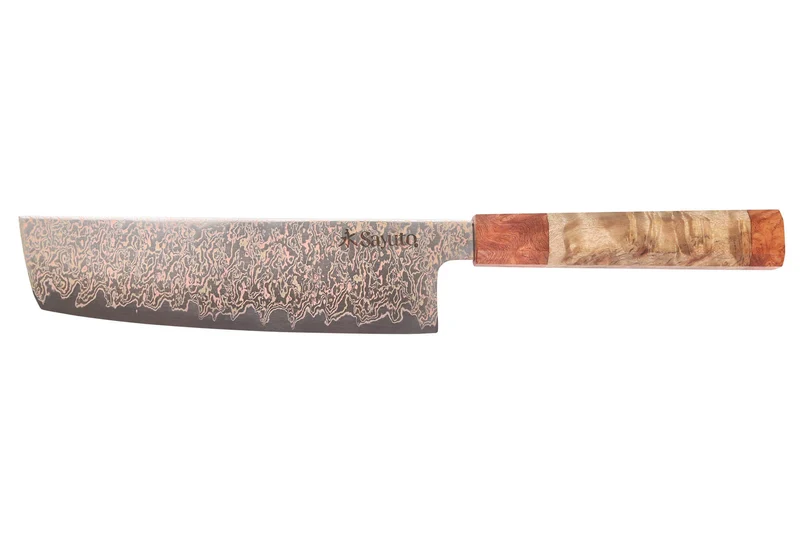Couteau nakiri 17cm Sayuto Érable Damas 12Cr