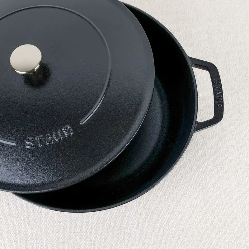 Sauteuse en fonte noir mat