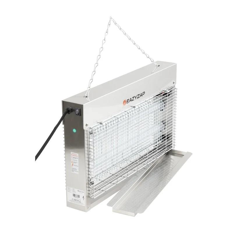 Désinsectiseur LED en inox brossé Eazyzap 14W