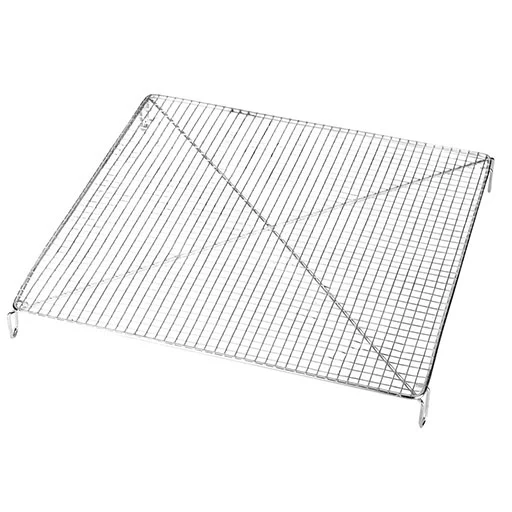 Volette tissée carrée - inox - 26 x 26 x 3 cm - GOBEL