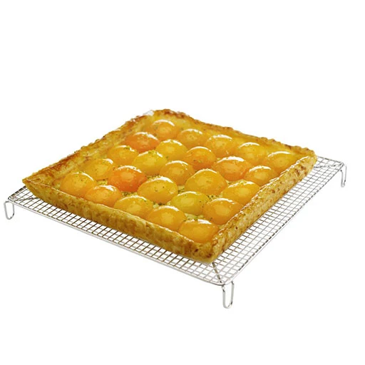 Volette tissée carrée - inox - 26 x 26 x 3 cm - GOBEL