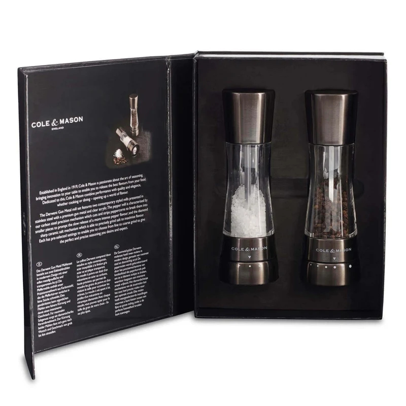 Coffret de 2 moulins sel/poivre Derwent Cole & Mason 19cm