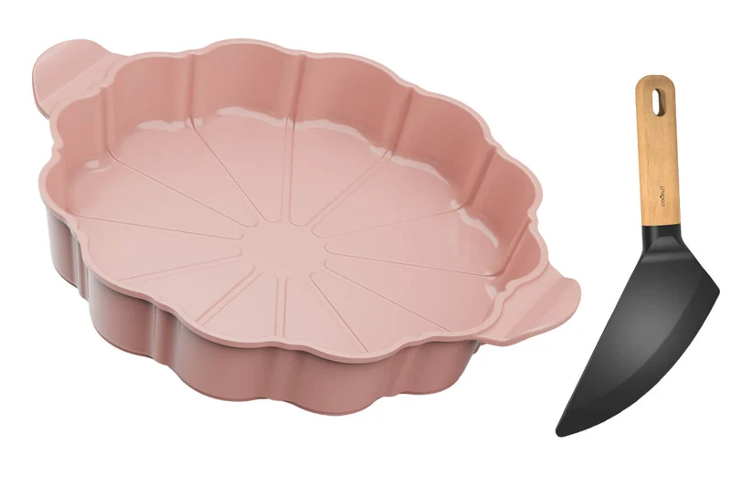 Plat à tarte Cookut Le Formidable avec coupe-tarte guimauve