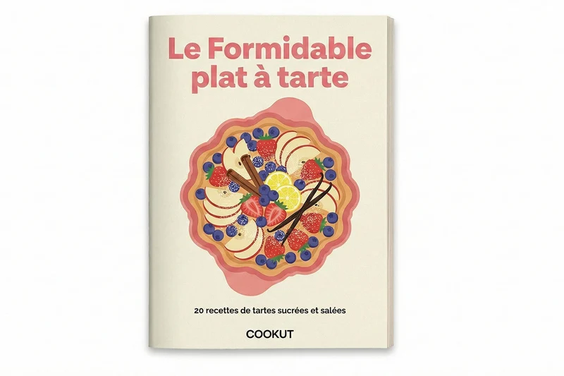 Plat à tarte Cookut Le Formidable avec coupe-tarte guimauve