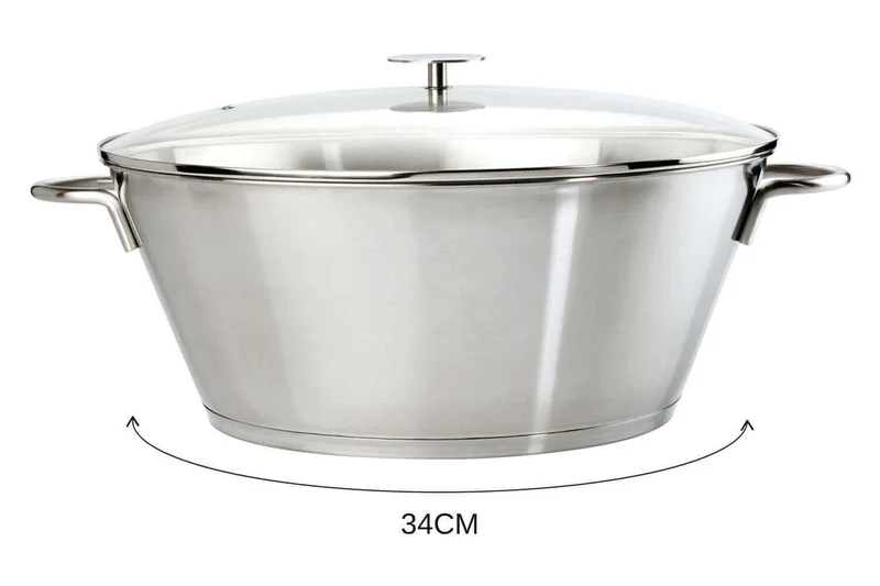 Confiturière Cristel Grande Tablée en inox et couvercle en verre