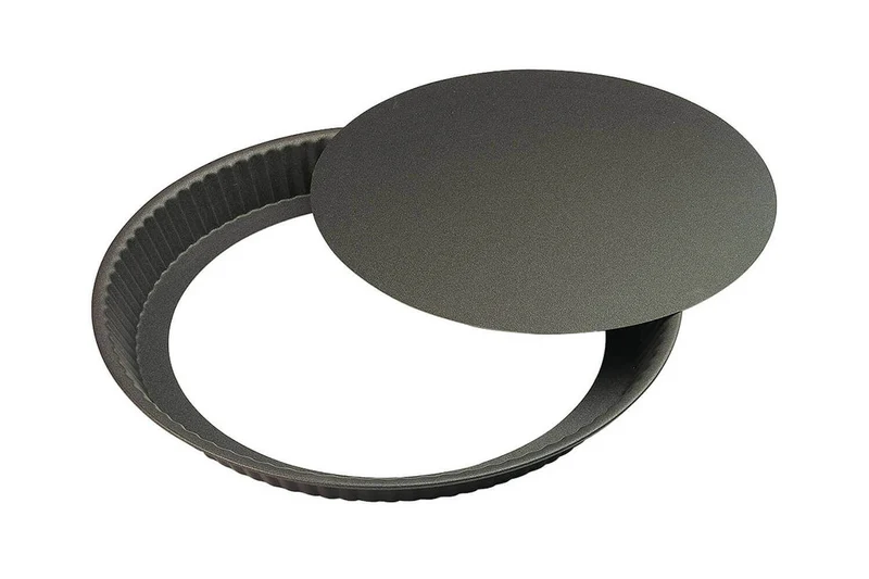 Tourtière ronde cannelée Gobel anti-adhérent fond mobile et bord plat