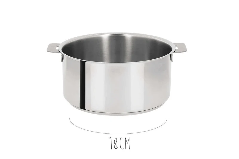 Set de 3 casseroles Cristel Mutine Amovible en inox 16 à 20cm - Poignée couleur incluse