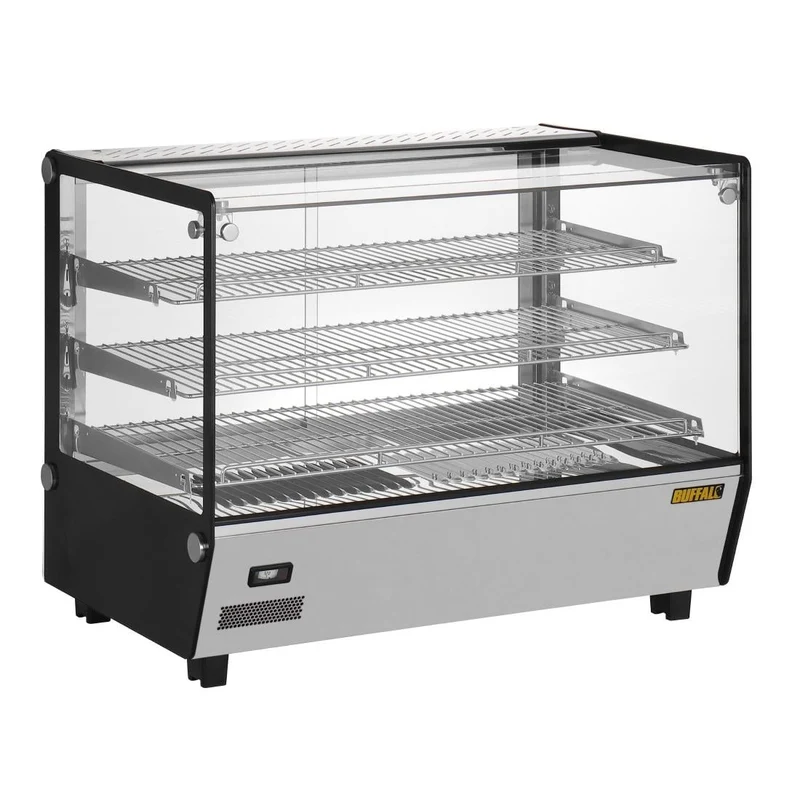 Vitrine chauffante de comptoir carrée Buffalo 160L
