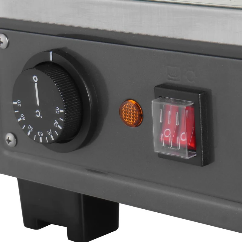 Vitrine chauffante portes avant et arriere Buffalo 136L