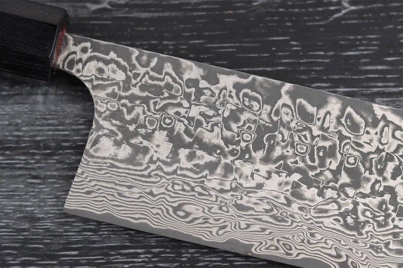 Couteau nakiri japonais artisanal Takeshi Saji R2 Nickel Damas 16,5cm
