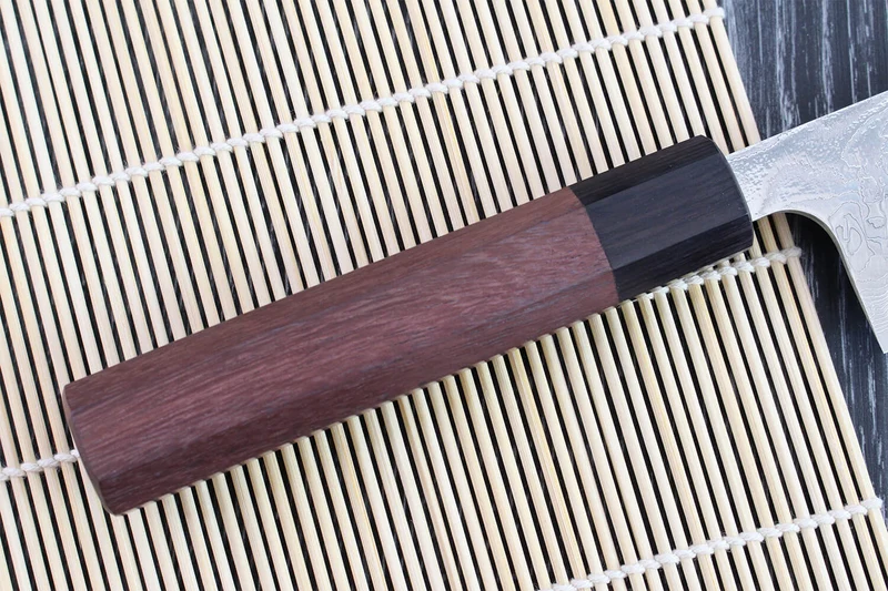 Couteau nakiri japonais artisanal Takeshi Saji R2 Nickel Damas 16,5cm