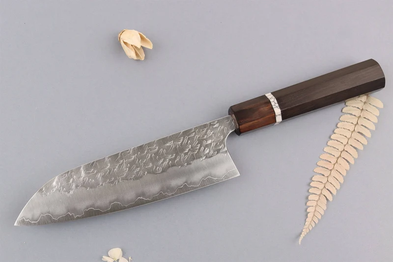 Couteau santoku 16,5cm japonais artisanal Yoshimi Kato Hyo SG2