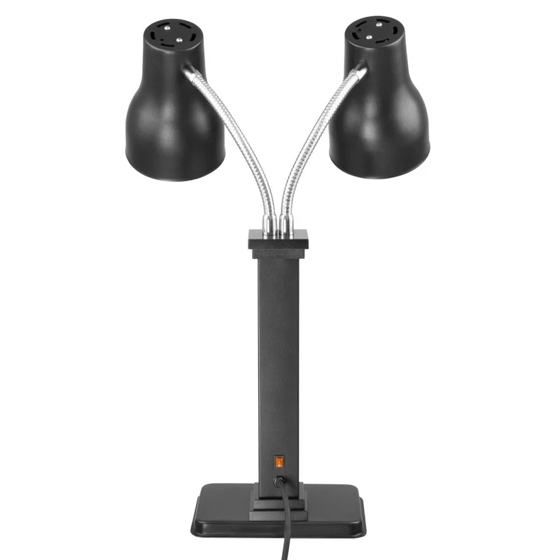Lampe chauffante double sur pied Buffalo noir mat 2x250 W