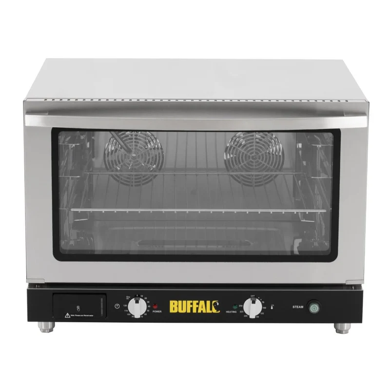Four pâtissier à convection 4 niveaux avec humidificateur Buffalo 100 L triphasé