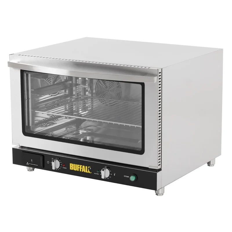Four pâtissier à convection 4 niveaux avec humidificateur Buffalo 100 L triphasé