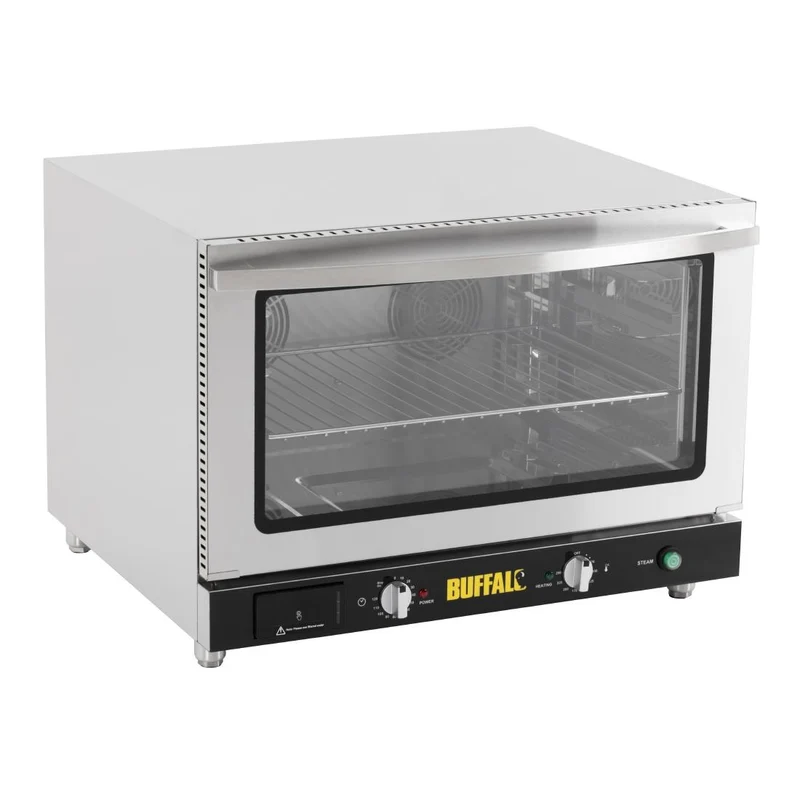 Four pâtissier à convection 4 niveaux avec humidificateur Buffalo 100 L triphasé