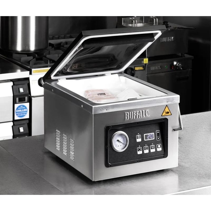 Machine de mise sous vide avec chambre et pompe à huile Buffalo 9L