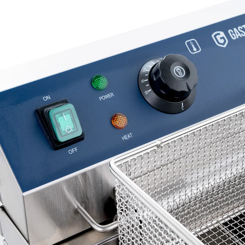 Friteuse électrique double ECO 13+13 litres avec robinet de vidange, 2x 5000 W, 400 V