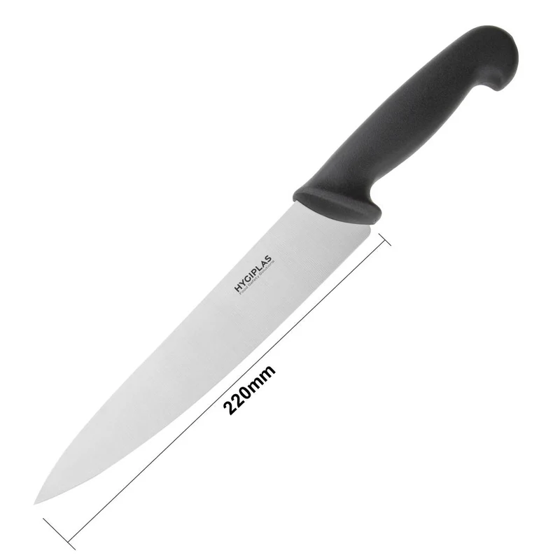 Couteau de cuisine Hygiplas noir 215mm