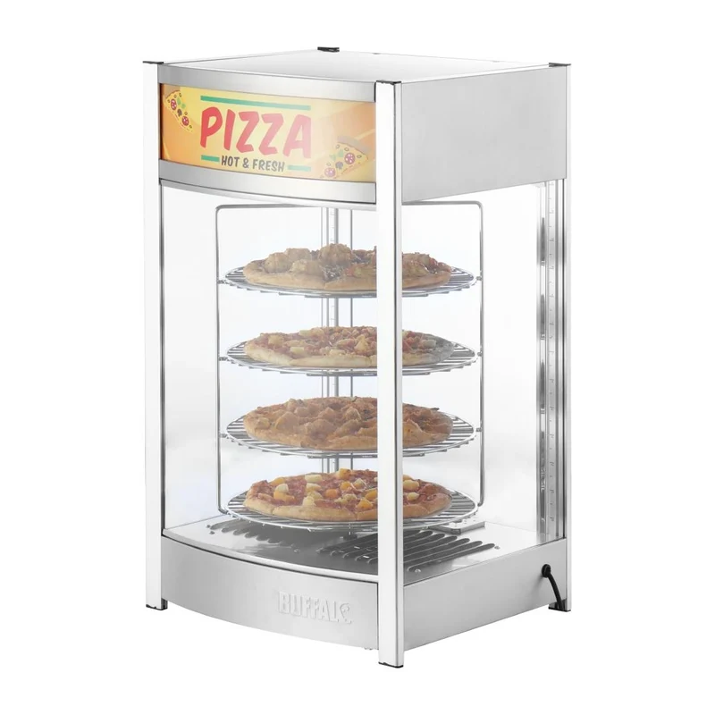 Vitrine chauffante rotative pour pizzas Buffalo 4 niveaux