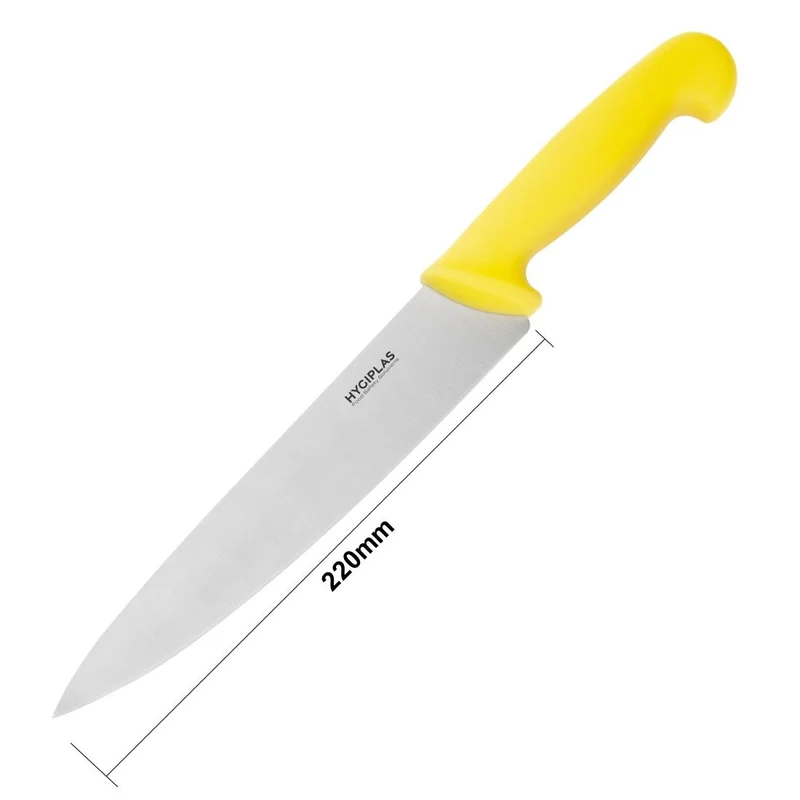 Couteau de cuisine Hygiplas jaune 218mm