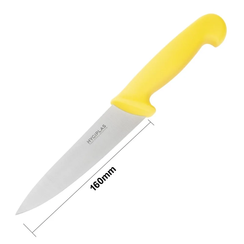 Couteau de cuisine Hygiplas jaune 155mm