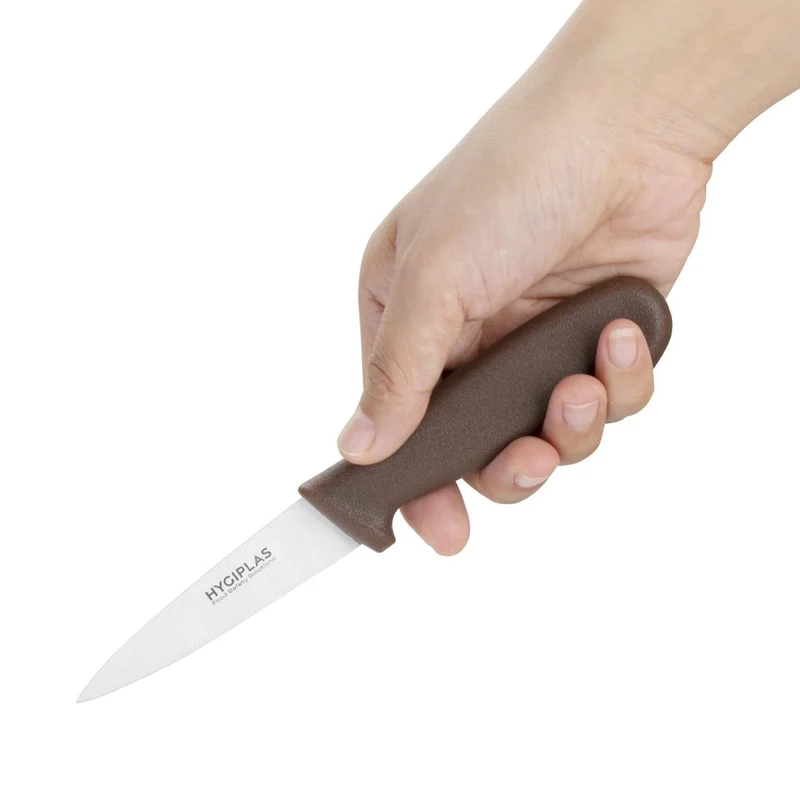Couteau d'office Hygiplas marron 90 mm