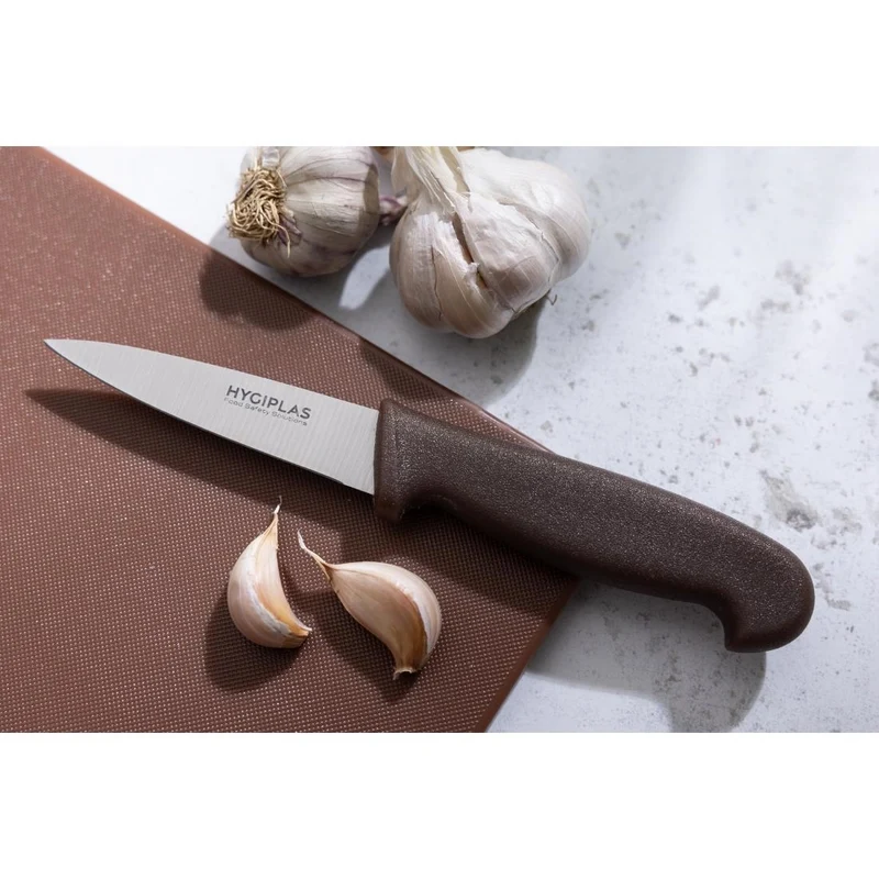 Couteau d'office Hygiplas marron 90 mm