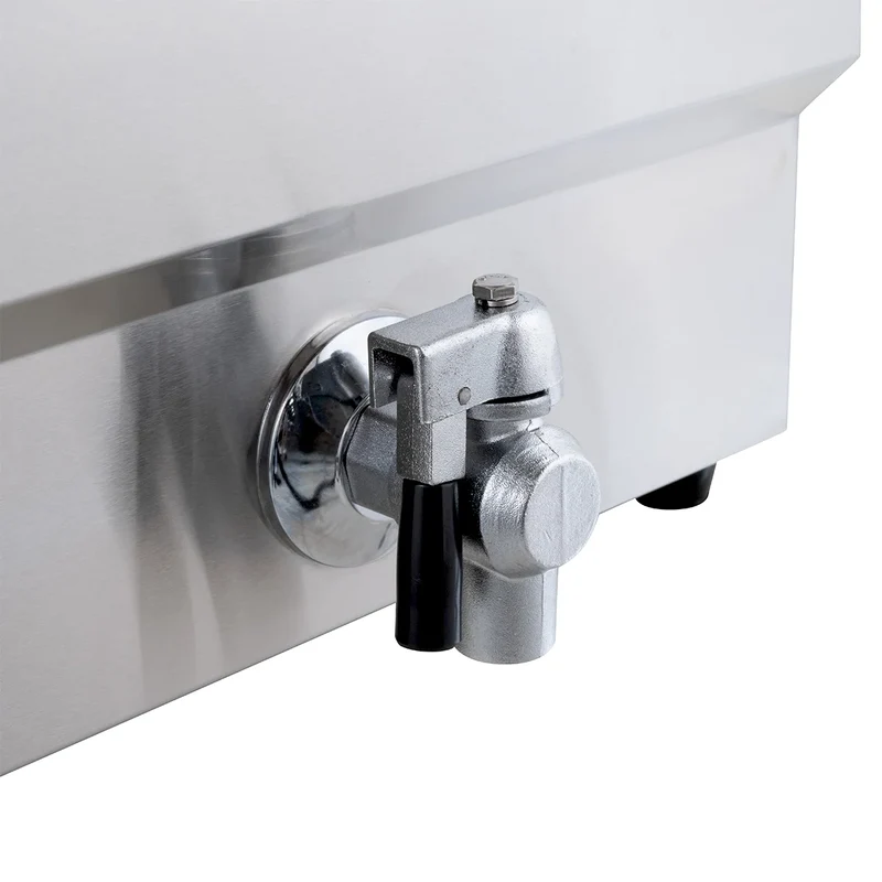 Friteuse électrique ECO 13 litres avec robinet de vidange, 5 kW, 400 V