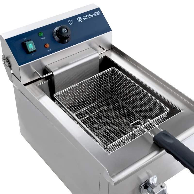 Friteuse électrique ECO 13 litres avec robinet de vidange, 5 kW, 400 V