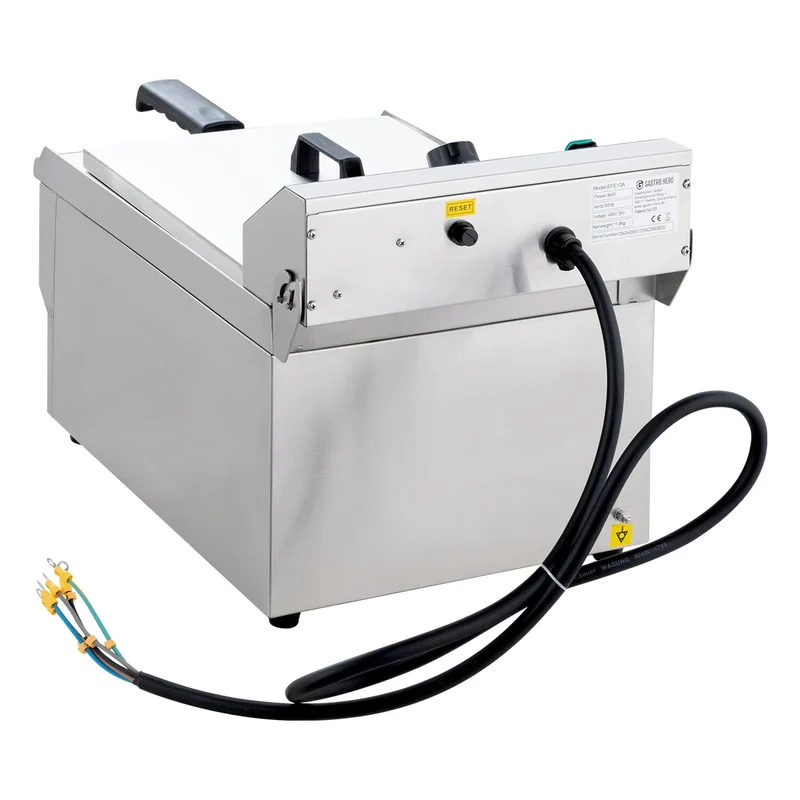Friteuse électrique ECO 13 litres avec robinet de vidange, 5 kW, 400 V