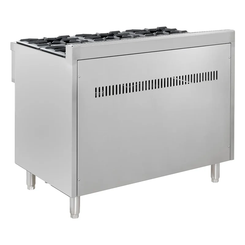 Cuisinière à gaz ECO avec soubassement ouvert - 43,2 kW - 6 brûleurs