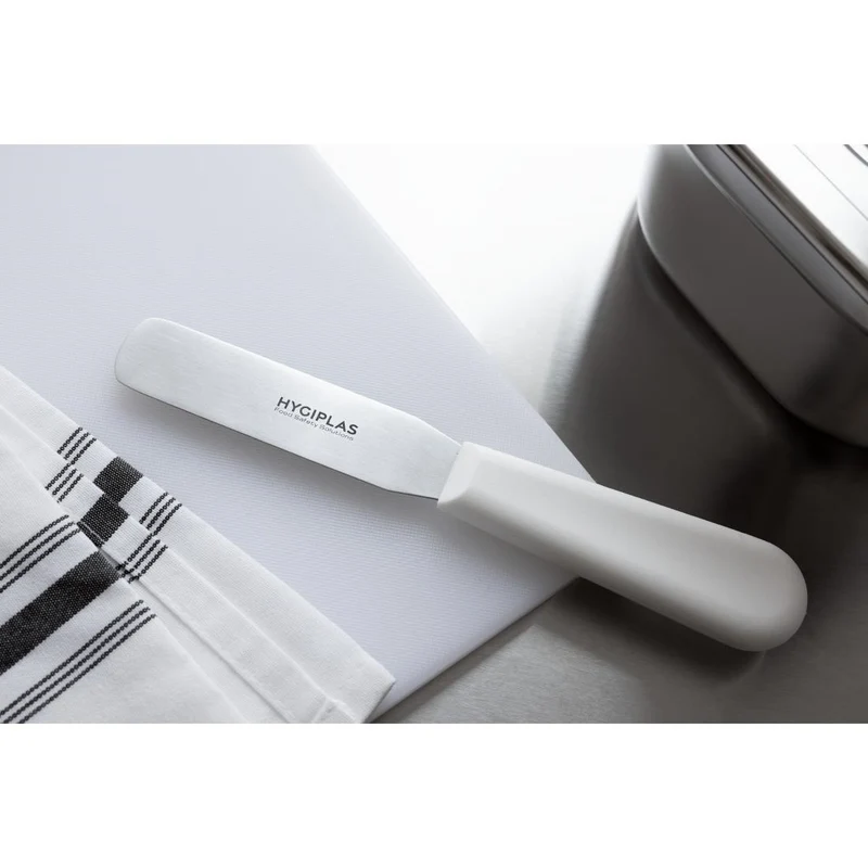 Couteau spatule droit Hygiplas blanc 100mm