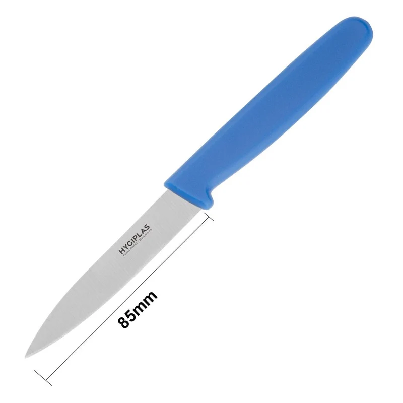 Couteau d'office Hygiplas bleu 75 mm