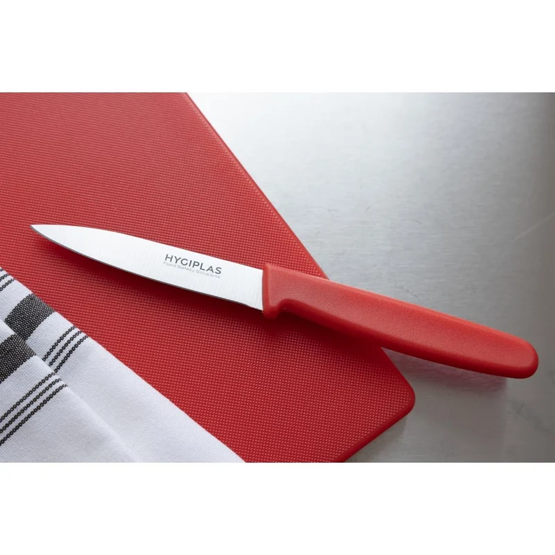 Couteau d'office Hygiplas rouge 75 mm