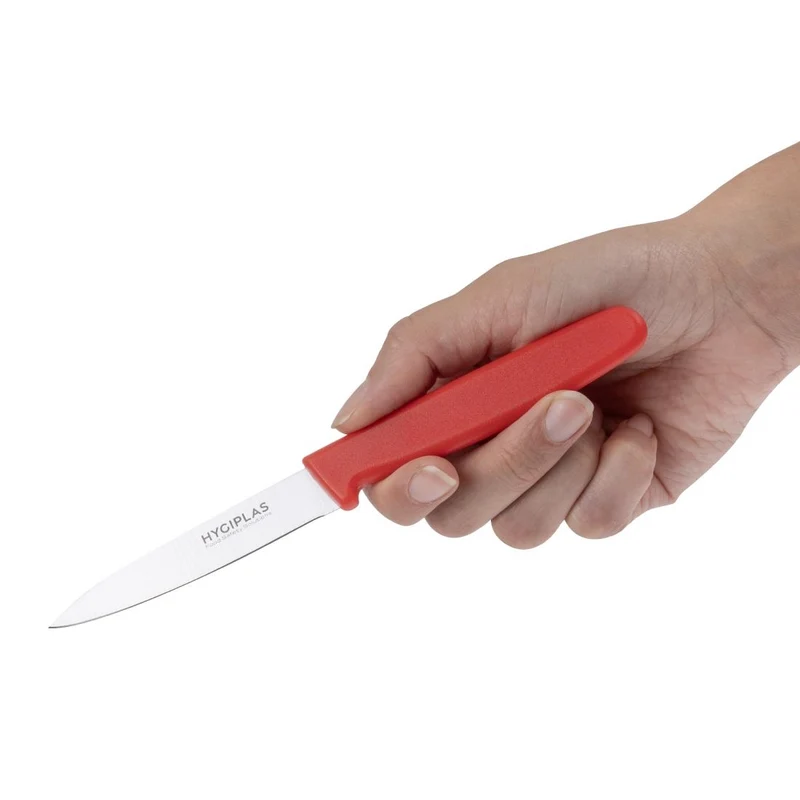 Couteau d'office Hygiplas rouge 75 mm