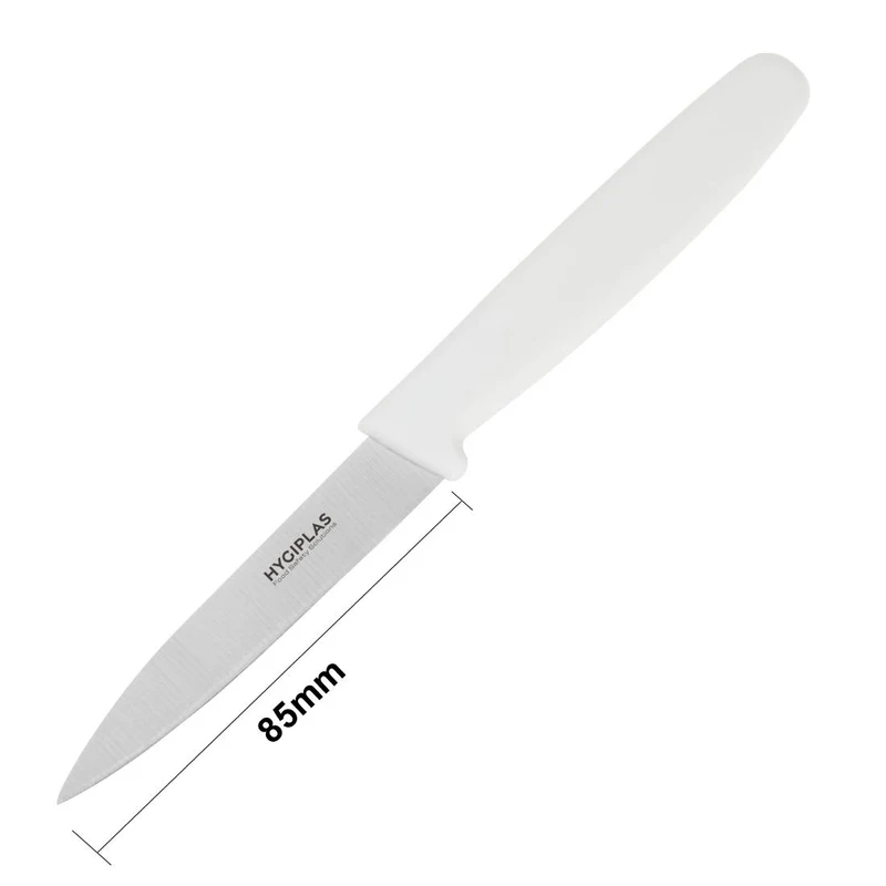 Couteau d'office Hygiplas blanc 75 mm