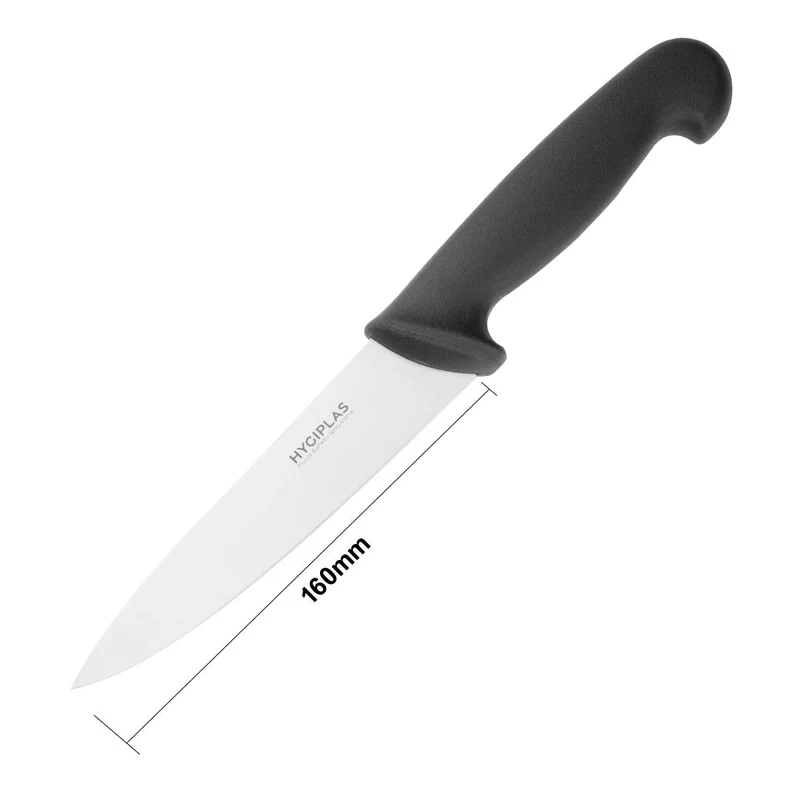 Couteau de cuisine Hygiplas noir 160mm